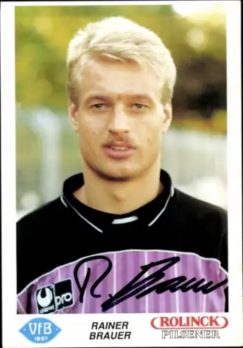 Autogrammkarte Fußballer Rainer Brauer, VfB Oldenburg, Autogramm