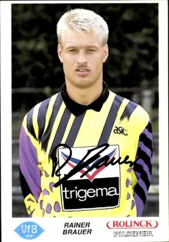 Autogrammkarte Fußballer Rainer Brauer, VfB Oldenburg, Autogramm