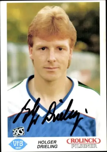 Autogrammkarte Fußballer Holger Drieling, VfB Oldenburg, Autogramm