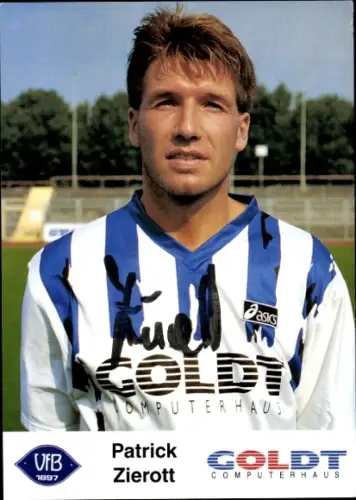 Autogrammkarte Fußballer Patrick Zierott, VfB Oldenburg, Autogramm