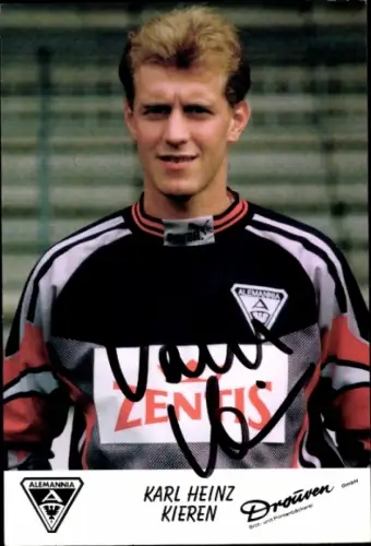 Autogrammkarte Fußballer Karl Heinz Kieren, Alemannia Aachen, Autogramm