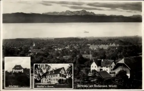 Ak Betznau Kressbronn am Bodensee, Panorama, Schulhaus, Gasthof zur Sonne