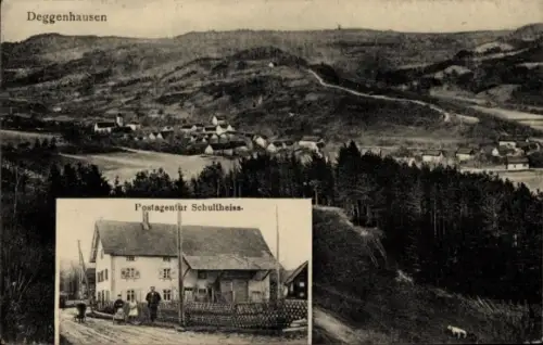 Ak Deggenhausen Deggenhausertal Bodenseekreis, Panorama, Postagentur Schultheiss
