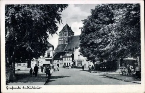Ak Hansestadt Greifswald, Mühlentor