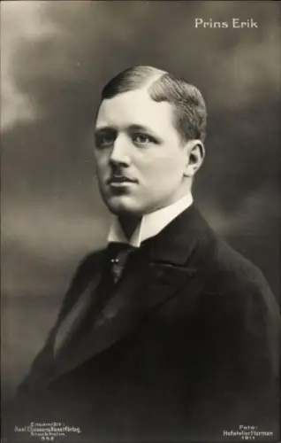 Ak Prinz Erik von Schweden, Portrait