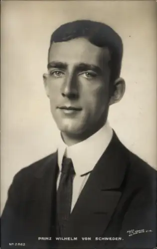 Ak Prinz Wilhelm von Schweden, Portrait