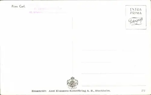 Ak Prinz Carl in Uniform, Portrait