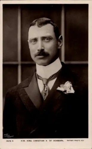 Ak König Christian X. von Dänemark, Portrait