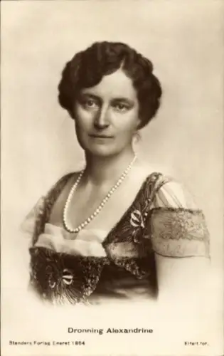 Ak Alexandrine zu Mecklenburg, Königin von Dänemark, Portrait
