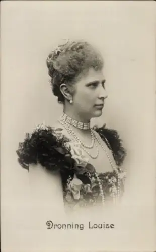 Ak Dronning Louise von Dänemark, Portrait