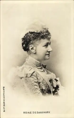 Ak Louise von Hessen, Königin von Dänemark, Portrait, Profilansicht