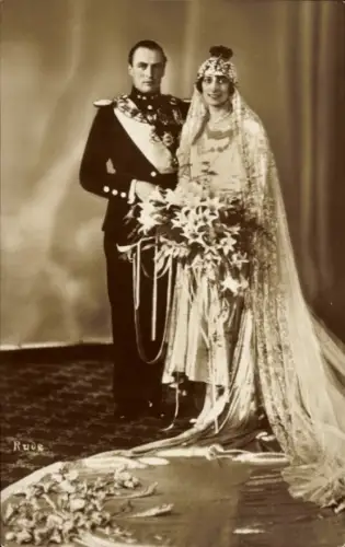 Ak König Olav V von Norwegen, Märtha von Schweden, Hochzeit 1929