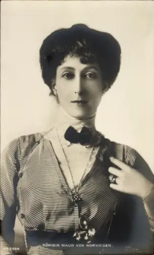 Ak Königin Maud von Norwegen, Portrait