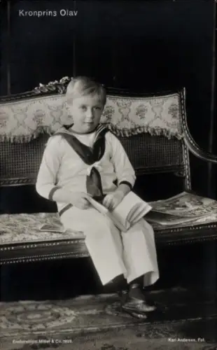 Ak Kronprinz Olav, später König Olav V von Norwegen, Portrait