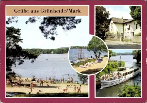 Ak Grünheide in der Mark, Werlsee, Peetzsee, Jugendherberge Theodor Fontane