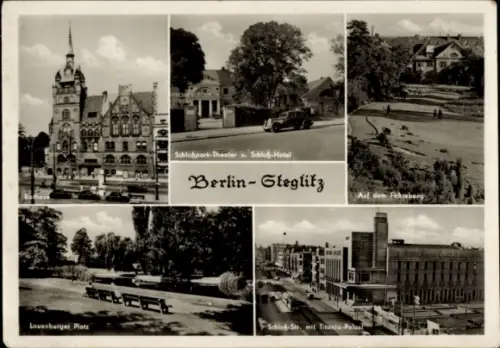 Ak Berlin Steglitz, Rathaus, Schlosspark, Theater, Schlosshotel, Lauenburger Platz, Titania Palast