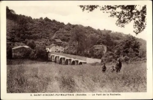Ak Saint Vincent Puymaufrais Vendée, Pont de la Rochette