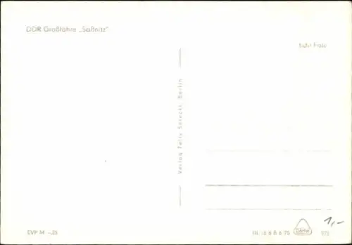 Ak DDR Großfähre Saßnitz