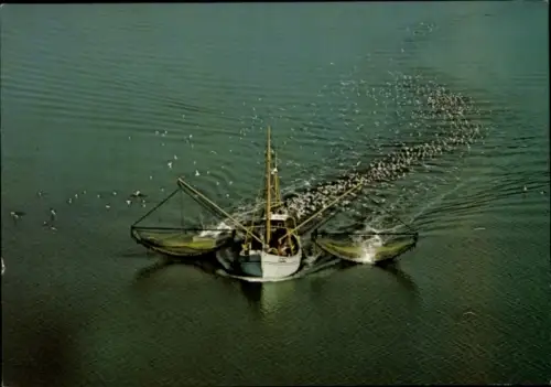 Ak Fischkutter beim Fang