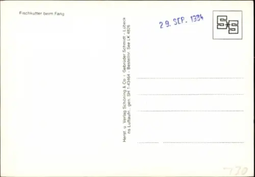 Ak Fischkutter beim Fang