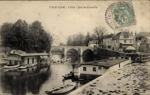 Ak Isle Adam Val d'Oise, Pont du Cabouillet