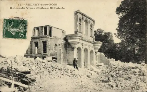 CPA Aulnay sous Bois Seine Saint Denis, Ruines du Vieux Château XII siècle