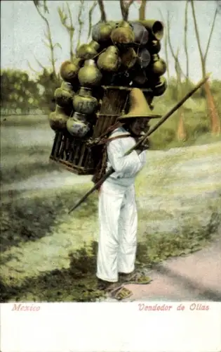 Ak Mexiko, Vendedor de Ollas, Händler, Mexikaner
