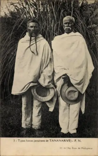 Ak Tananarive environs Madagaskar, Types hovas