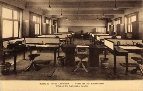 Ak Sint Gillis bij Dendermonde Saint Gilles lez Termonde Ostflandern, Spinnerei, Büro Handelsdienst