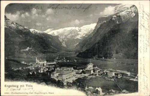 Ak Engelberg Kanton Obwalden Schweiz, Panorama mit Titlis