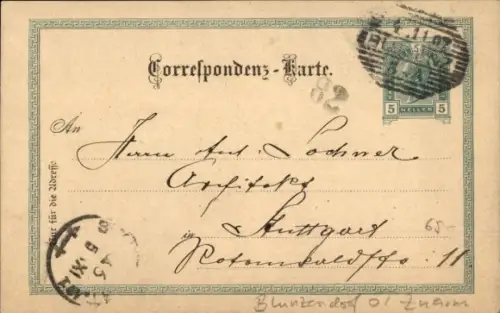 Handgemalt Ak Blunzendorf Znaim, Bludenz, Querschnit eines Hauses, Grundriss