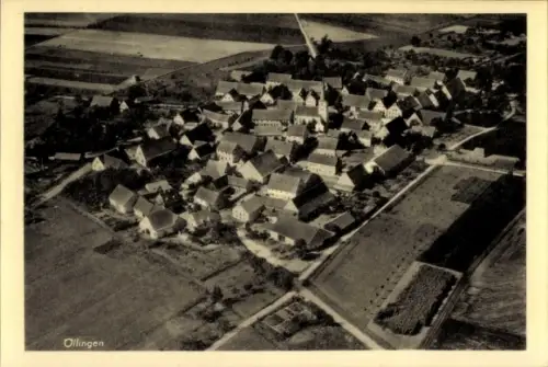 Ak Öllingen Langenau in Württemberg, Fliegeraufnahme