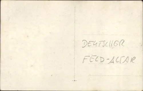 Foto Ak Deutscher Feld-Altar im Winter, I WK