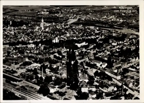 Ak Kitzingen am Main Unterfranken, Fliegeraufnahme