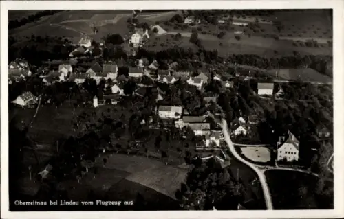 Ak Oberreitnau Lindau am Bodensee Schwaben, Luftaufnahme von  Ansicht vom Flugzeug, Landschaft, H