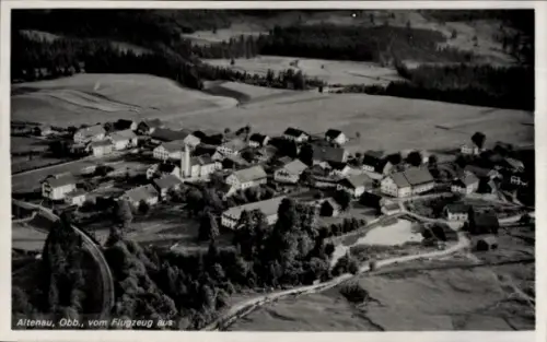 Ak Altenau Saulgrub in Oberbayern, Fliegeraufnahme