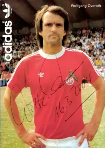 Autogrammkarte Fußballer Wolfgang Overath, 1. FC Köln, Autogramm