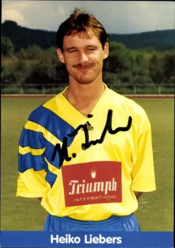 Autogrammkarte Heiko Liebers, KSV Hessen Kassel, Autogramm
