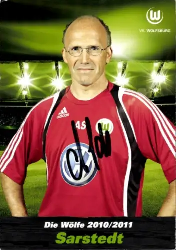 Autogrammkarte Co Trainer Achim Sarstedt, VfL Wolfsburg, Autogramm