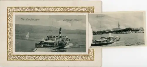 Leporello Ak Radolfzell am Bodensee, Dampfer Rhein