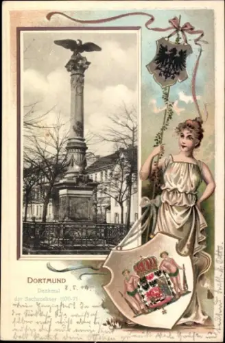 Wappen Ak Dortmund im Ruhrgebiet, Denkmal der Sechzehner