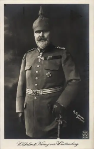 Ak Wilhelm II., König von Württemberg, Portrait in Uniform
