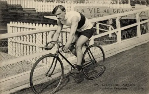 Ak Radrennsport, Radrennfahrer Aaron, französischer Sprinter