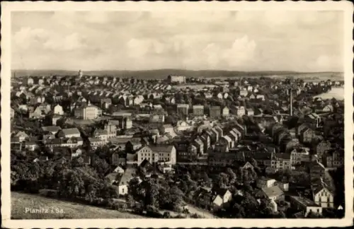 Ak Planitz Zwickau in Sachsen, Blick vom Berg über die gesamte Stadt