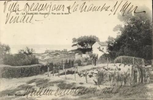 Ak La Tranche sur Mer Vendée, Vue sur la mer