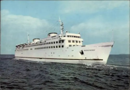 Ak Fährschiff Warnemünde