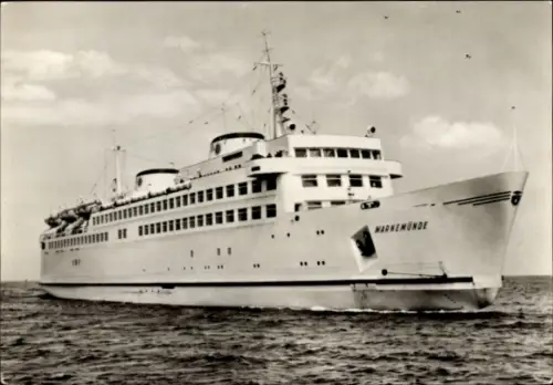 Ak Fährschiff Warnemünde, Ansicht Steuerbord