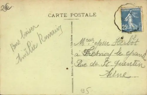 Ak Isle Adam Val d'Oise, Strand