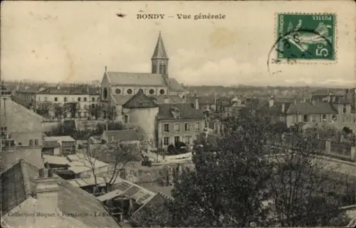 Ak Bondy Seine Saint Denis, Blick auf  Kirche im Bild, städtische Umgebung,  
