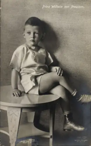 Ak Prinz Wilhelm von Preußen, Kinderportrait